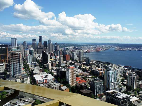 view from the top of the Space Needle